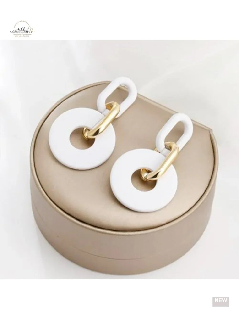 Acrylic Statement Drop Earrings Geometric Hollow Design